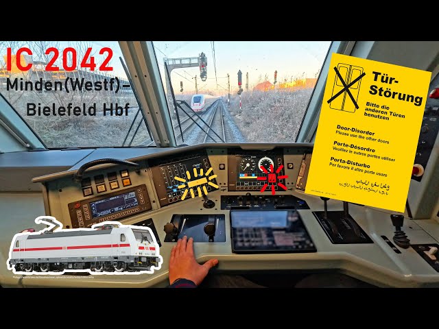 Door fault! | IC 2042 Minden - Bielefeld Hbf | Class 146.5 cab ride