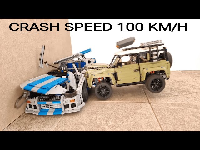 Nissan Skyline Fast and Furious VS Land Rover Defender 🚨 CRASH Speed 100 Km/H 🚨Lego Technic CRASH