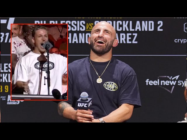 Alexander Volkanovski ‘asked on a date’ by fan as UFC 312 Q&A gets bizarre