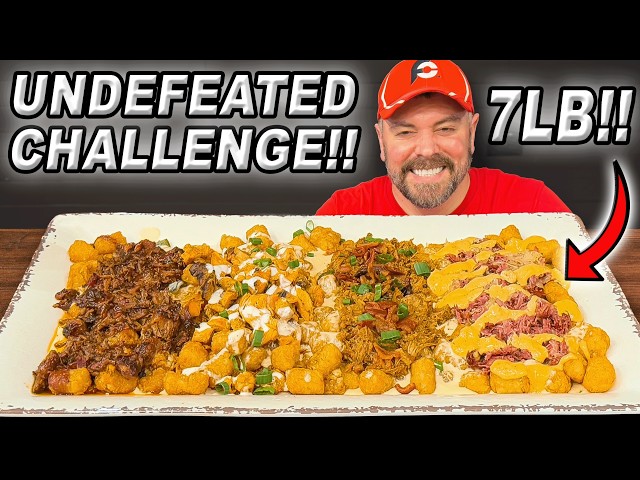 Oink's UNDEFEATED Loaded Tater Tot Nachos "Totcho" Eating Challenge w/ @EliLessig