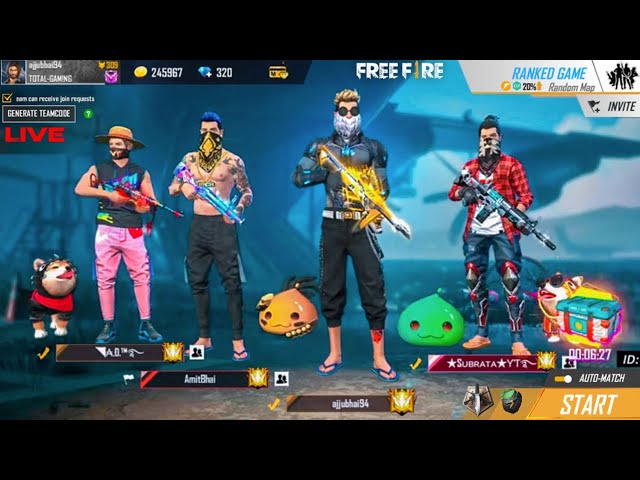 Free Fire Live - Heroic GrandMaster Push Global No.1 In India