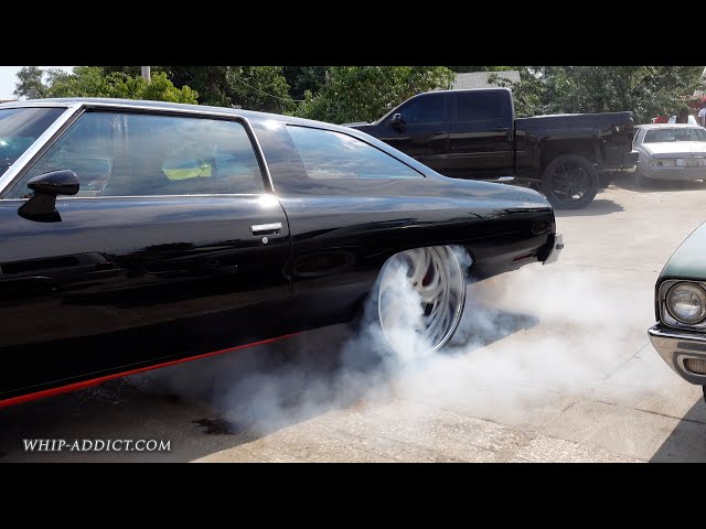 Black Frame-Off 1976 Chevy Caprice GLASSHOUSE DONK, Harrop Supercharged! Burnout!