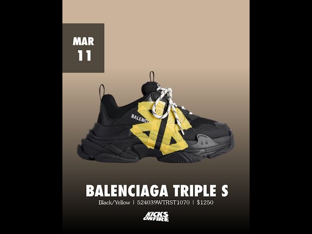 Balenciaga Triple S Tape Type WMNS Black / Yellow - March 11, 2025