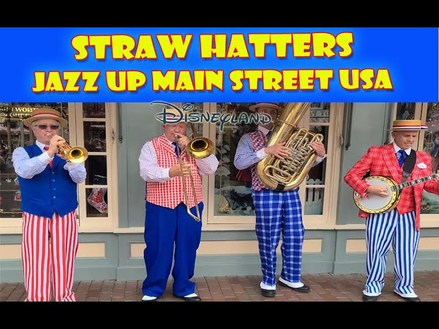 Straw Hatters Jazz Up Main Street, USA. Disneyland, Anaheim California