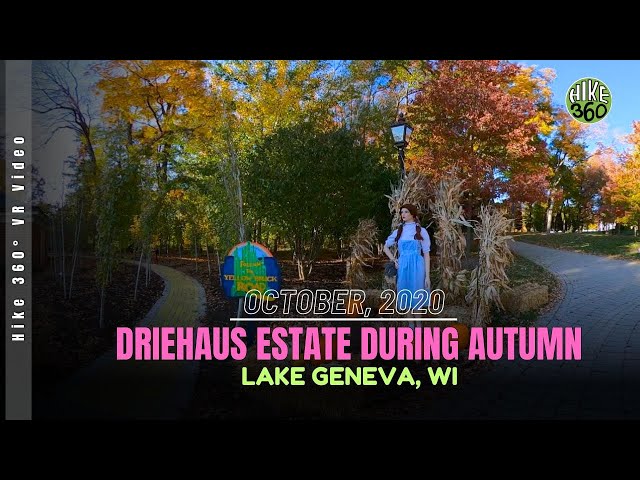 Lake Geneva, WI - Full Hike Oct. 2020 - Driehaus Estate during Autumn (Hike 360 VR Video)