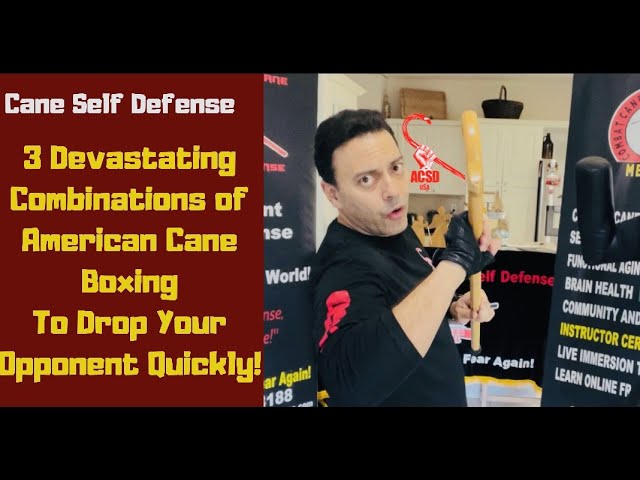 Cane Self Defense: 3 Devastating Combos of American Cane Boxing To Drop Your Opponent Quickly!