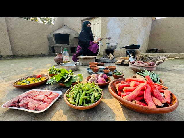 Beautiful Village Life Punjab Pakistan | Woman Cooking Village Food | Woman making delicious dishes