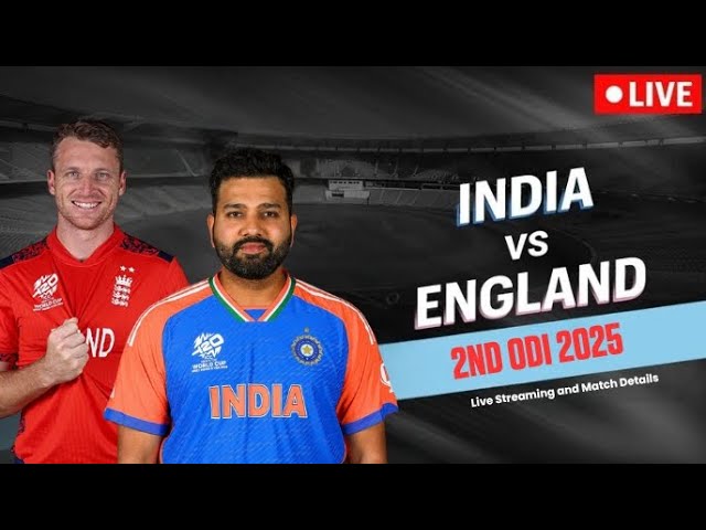 🔴Live India vs. England 2nd ODI Match Cuttack |Live Hindi Commentary