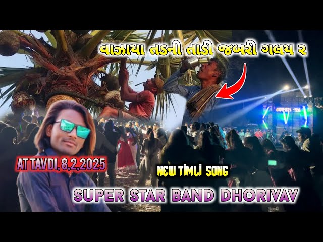 Super star band 2025 | વાઝાયા તાળની તાડી જબરી ગલય ર. | new timli song, surdas Vasava | At tavdi