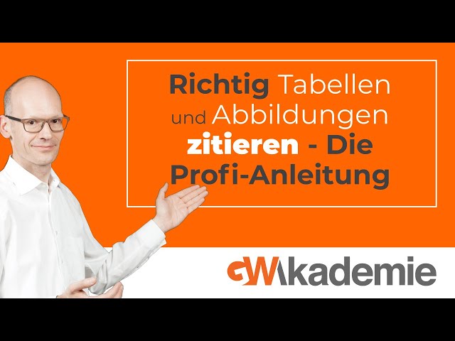 Richtig Tabellen und Abbildungen zitieren - Die Profi-Anleitung