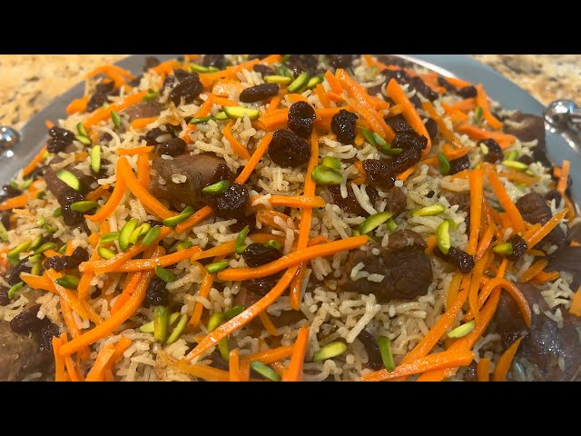 Kabuli pulao (Qabeli Palaw) - Cooking with Yousef