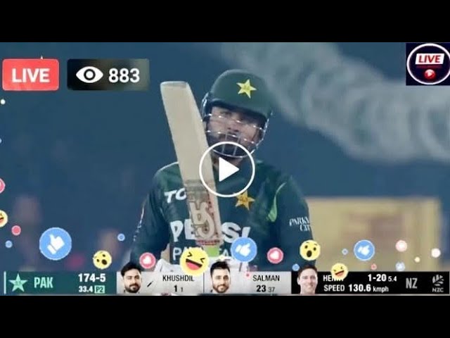 🔴L.ive Cricket - PAK vs NZ L.ive  4st Odi | Pakistan vs New Zealand L.ive