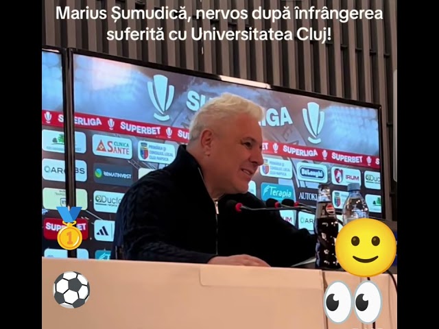 Marius Șumudică, nervos după înfrângerea suferită cu Universitatea Cluj