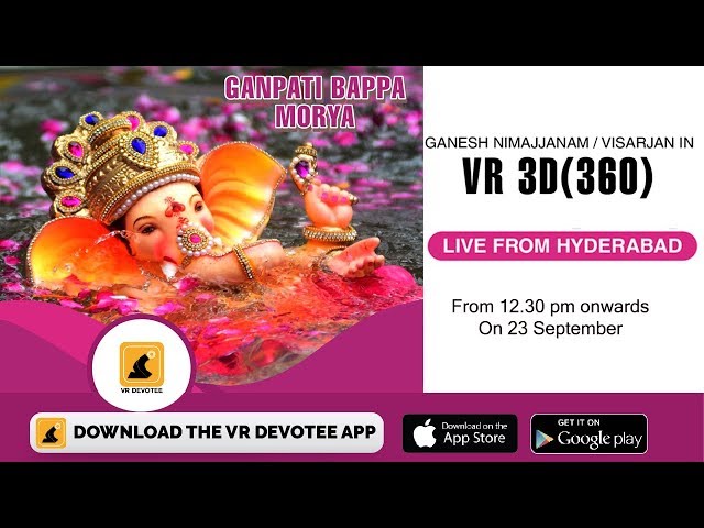 worlds 1st coverage of Ganesha Shobha yatra (Nimajjanam) in VR 3D(360)