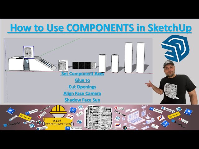 BIM-VDC | SketchUp Tutorial | How to Use Components in SketchUp |   Component Creation