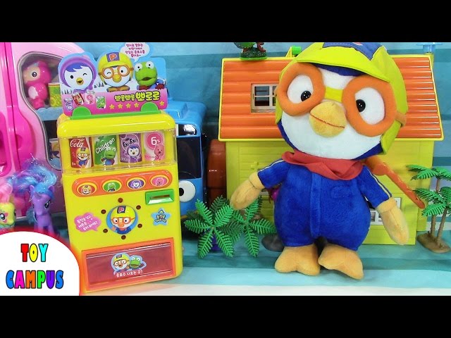 Icy Cold Drinks from Pororo Vending Machine | 뽀로로 말하는 자판기 | ToysReview ToyCampus