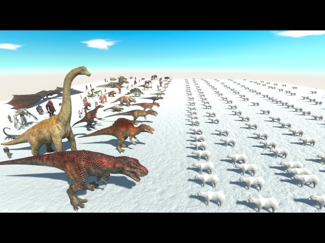 200 Polar Bears VS Dinosaurs and ALL Unit - Animal Revolt Battle Simulator