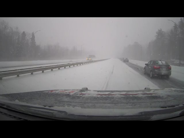 Here's what Maine Turnpike driving conditions looked like at about noon Thursday