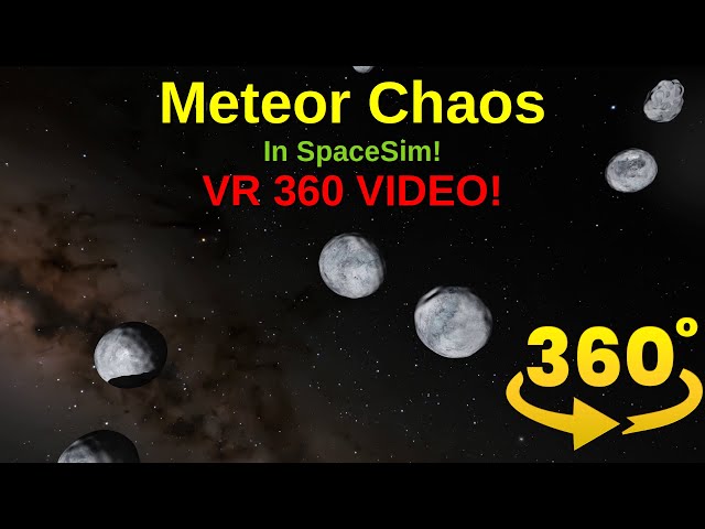 Meteor Chaos - In SpaceSim | VR 360 VIDEO | 4K