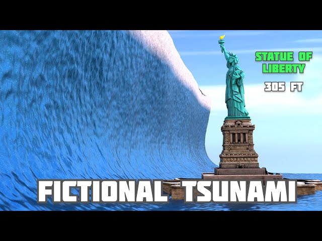 Fictional TSUNAMI Height Comparison On The Earth 🌊