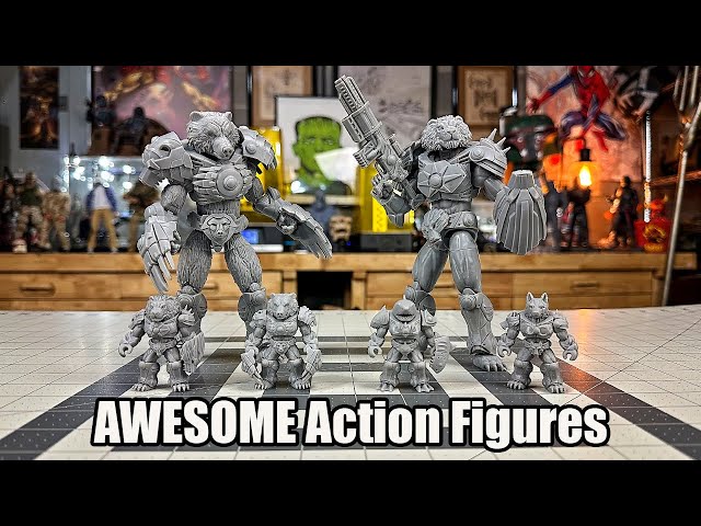 3D Printed Combat Creatures Highly Articulated Animal Warrior Action Figures Review!