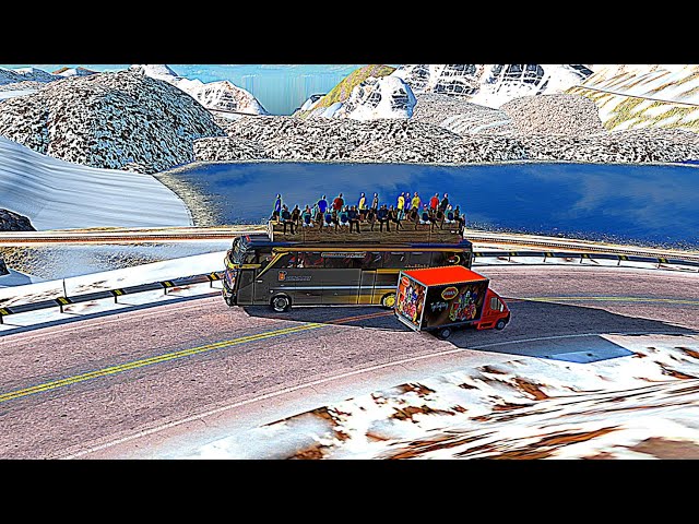 Bus Game - Snowing Dangerous Road Bus Driving - ETS 2