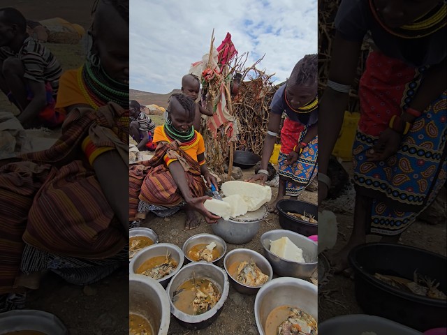 See How Turkana Tribe Shares Food For Lunch#shortsfeed #villagelife