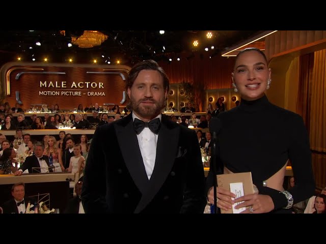 Gal Gadot and Edgar Ramírez Present Best Male Actor – Motion Picture – Drama | 82nd Golden Globes