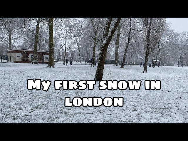 MY FIRST SNOW EXPERIENCE IN LIFE | LONDON SNOW 2021