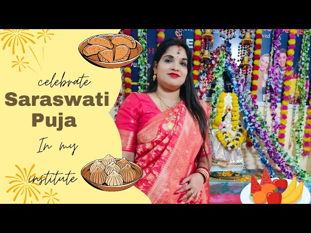 SARASWATI PUJA IN MY INSTITUTE LICHI LIFE STYLE lichi vlog/odia vlog.saraswati puja