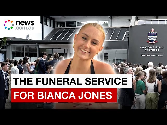 Emotional funeral service is held for Bianca Jones who died in Laos from suspected methanol poisonin