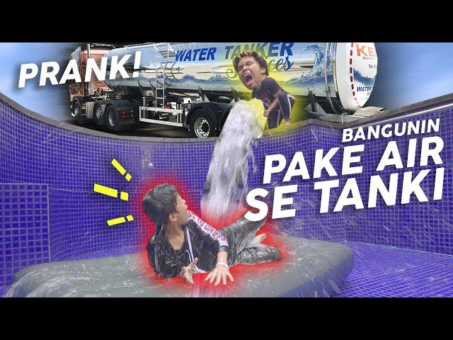 PRANK! PINDAHIN KASUR KE KOLAM TRS DISIRAM SETANGKI