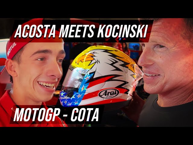 Pedro Acosta meets John Kocinski / COTA MotoGP USA / @motogeo