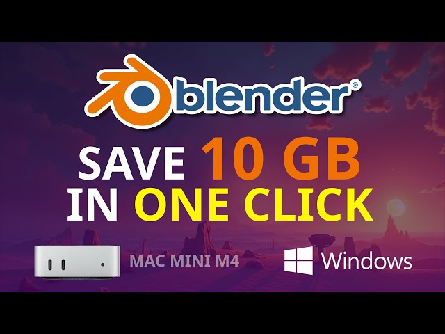 One Click Fix For Blender 3D Render Memory Usage on Mac Mini M4 and M4 Pro - also works for windows