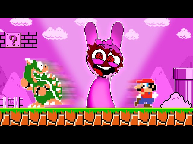 Super Mario Bros. If Mario vs Bowser escape Crazy Pinki Sprunki | MAPIX Mario Run