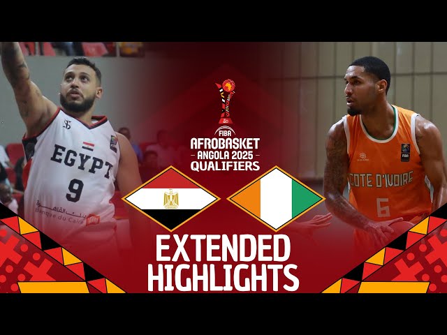 Egypt 🇪🇬 v Côte d'Ivoire 🇨🇮 | Extended Highlights | FIBA AfroBasket 2025 Qualifiers