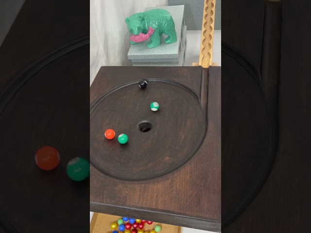 Marble Run Race ASMR ☆ Wooden funnel & mini billiard balls⑦ #marble #asmr #marblerace