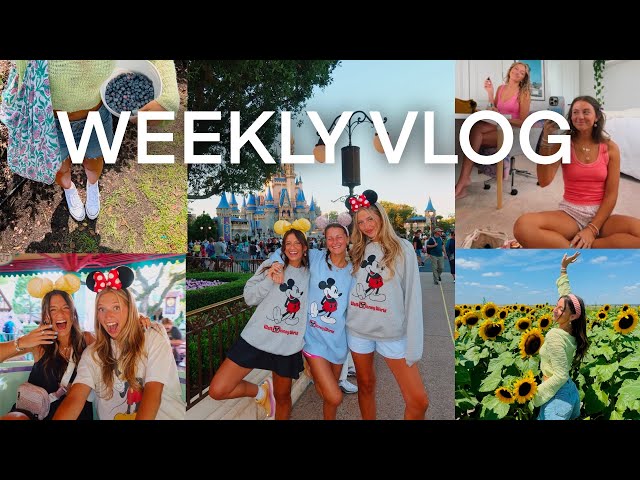 GIRLS TRIP IN FLORIDA VLOG: Disney day, sunflower field, and sleepover!!