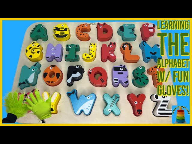 Learn The Alphabet,Letters,Animals W/ Fun Gloves! |Toddler Learning Videos