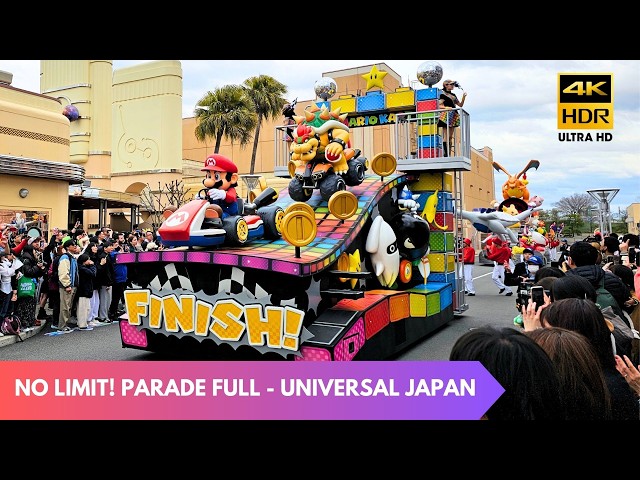 POKEMON, MINIONS & MARIO! NO LIMIT PARADE! Universal Studio Osaka Japan  [4K60 HDR]