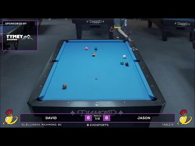 DAVID vs JASON - Q1 BILLIARDS - TABLE 6 | EvoSports