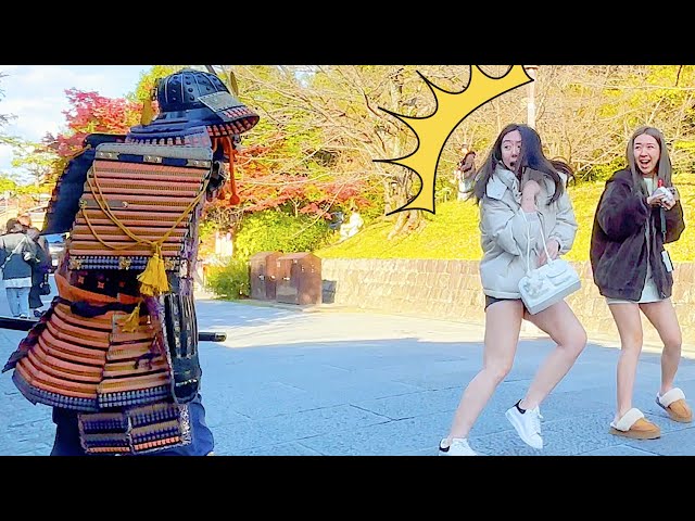 #87 SAMURAI Statue Prank in Kyoto Japan | Best reactions & Funny Mannequin prank at Kiyomizu Temple