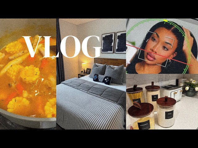 VLOG: MY BABY IS SICK! COOKING CHICKEN FOOT SOUP, BEDROOM REFRESH , NEW GYM, WORKOUTS & MORE