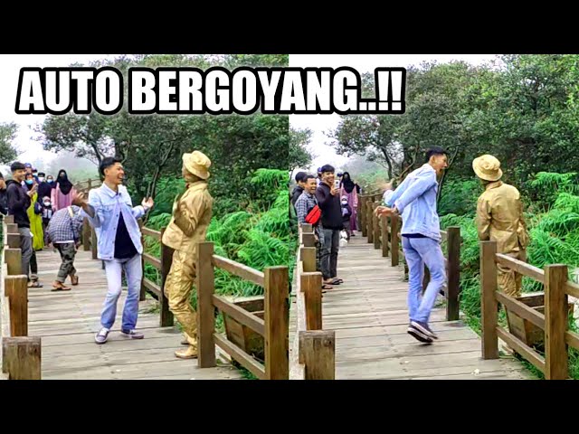 BERGOYANG BERSAMA PATUNG HIDUP...!! STATUE PRANK VS BUSHMAN PRANK