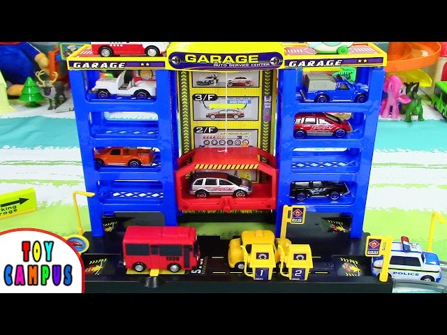 Elevator for Cars Parking Tower | Garage Parking Tower Kid Connection | ToysReview ToyCampus