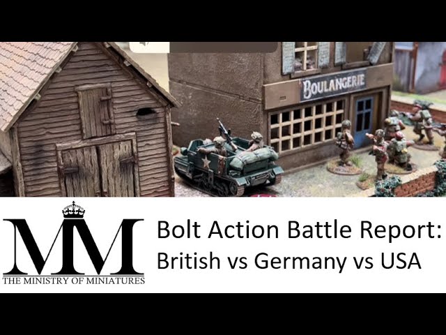 34 Bolt Action Battle Report: 1000 points British vs Germans vs USA