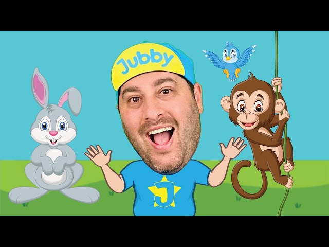 Let's hop like a bunny 🐰 + More animals! Fun kids dance songs | Jubby