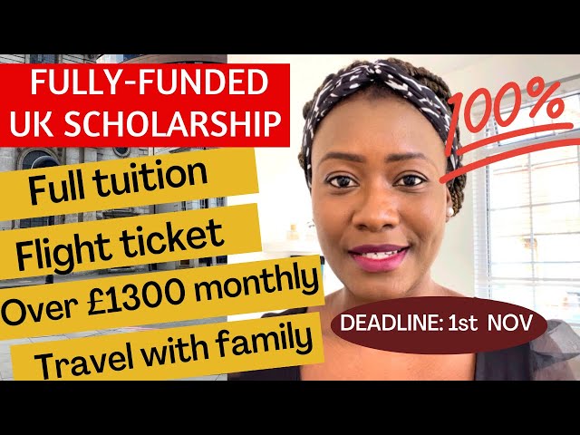 Fully-funded Chevening scholarship for Masters in the UK