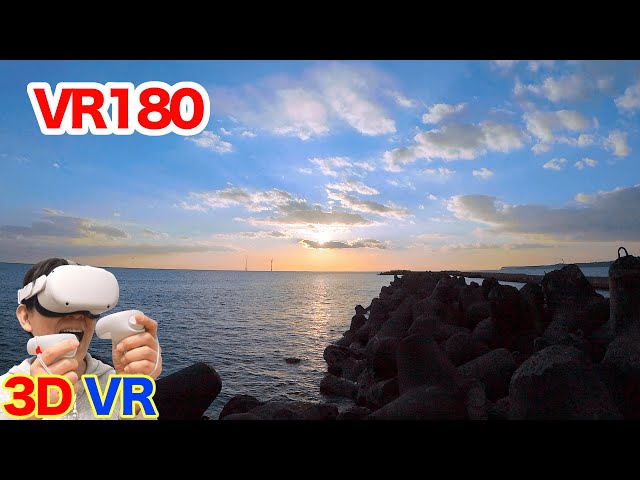 [VR180] View of the sea / 3D video in VR180 format