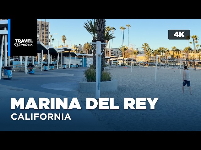 California Walking Tour | Marina del Rey in Stunning 4K HDR | ASMR Natural Sounds Experience